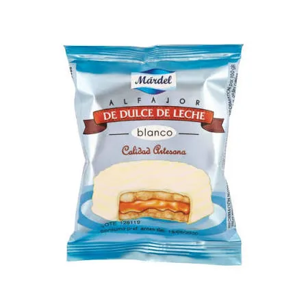 ALFAJOR DE DULCE DE LECHE BIANCO 50G