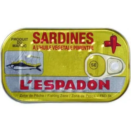 SARDINES L ESPADON PICANTE 125GR