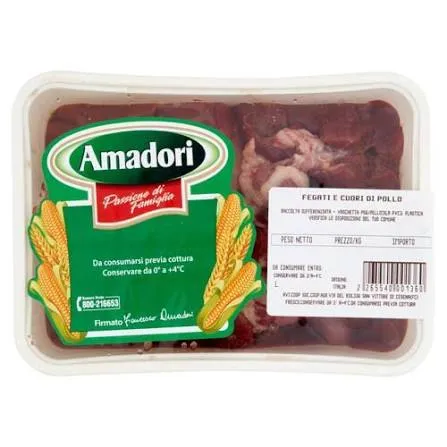 FEGATI E CUORI DI POLLO 500G