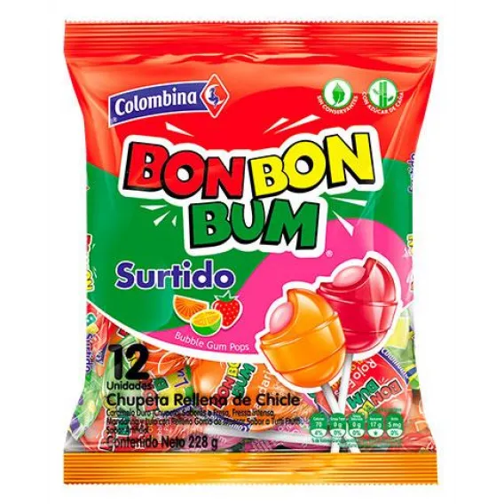 BON BON BUM SURTIDO 408G