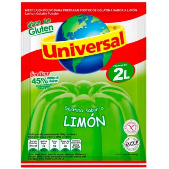 UNIVERSAL GELATINA LIMON 130G