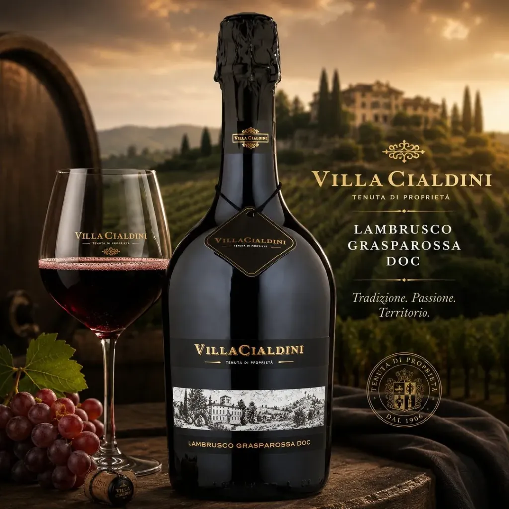 VILLA CIALDINI LAMBRUSCO GRASPAROSSA DOC 11%VOL 75CL
