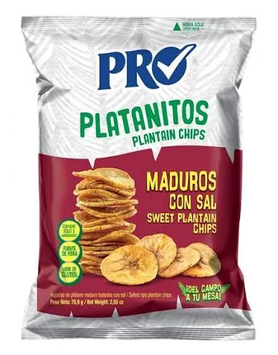 PRO PLATANO CHIPS MADUROS 70,9g