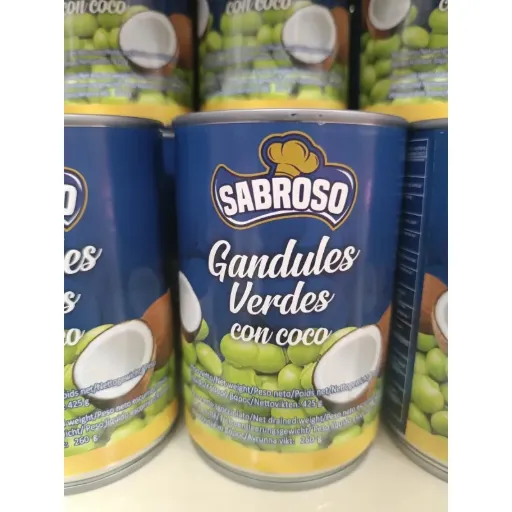 GANDULES VERDES CON COCO SABROSO 425G