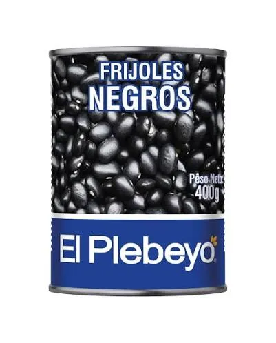 FRIJOLES NEGROS EL PLEBEYO 400G