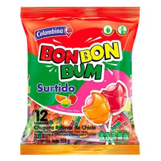 BON BON BUM SURTIDO 408G