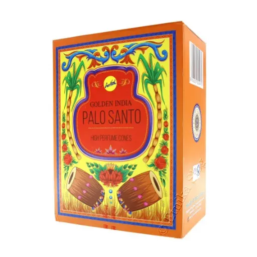 GOLDEN PALO SANTO PERFUME CONES 10PC
