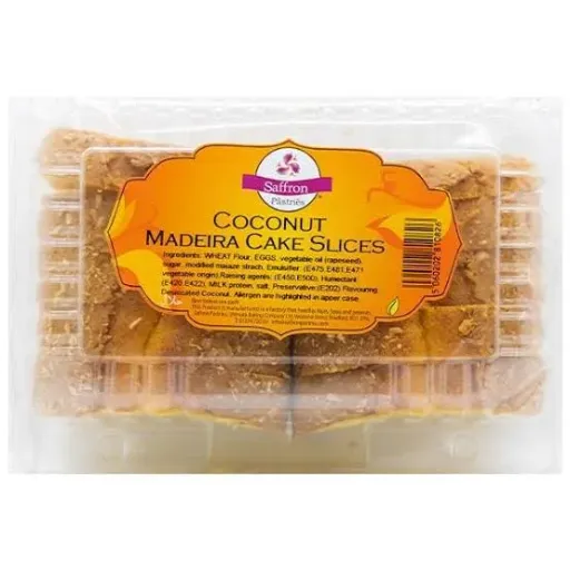 COCONUT MADEIRA CAKE SLICES SAFFRON 370GR