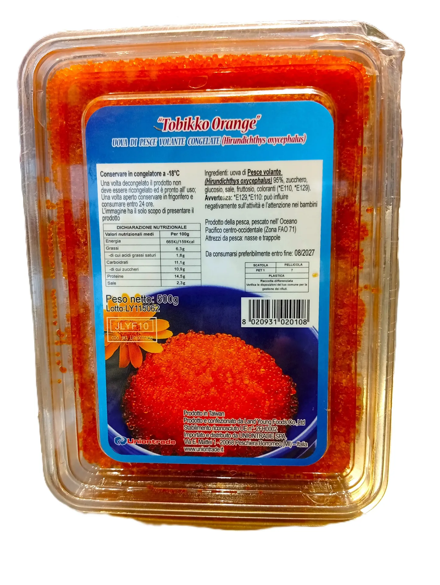 TOBIKKO ORANGE SEASONED 500G